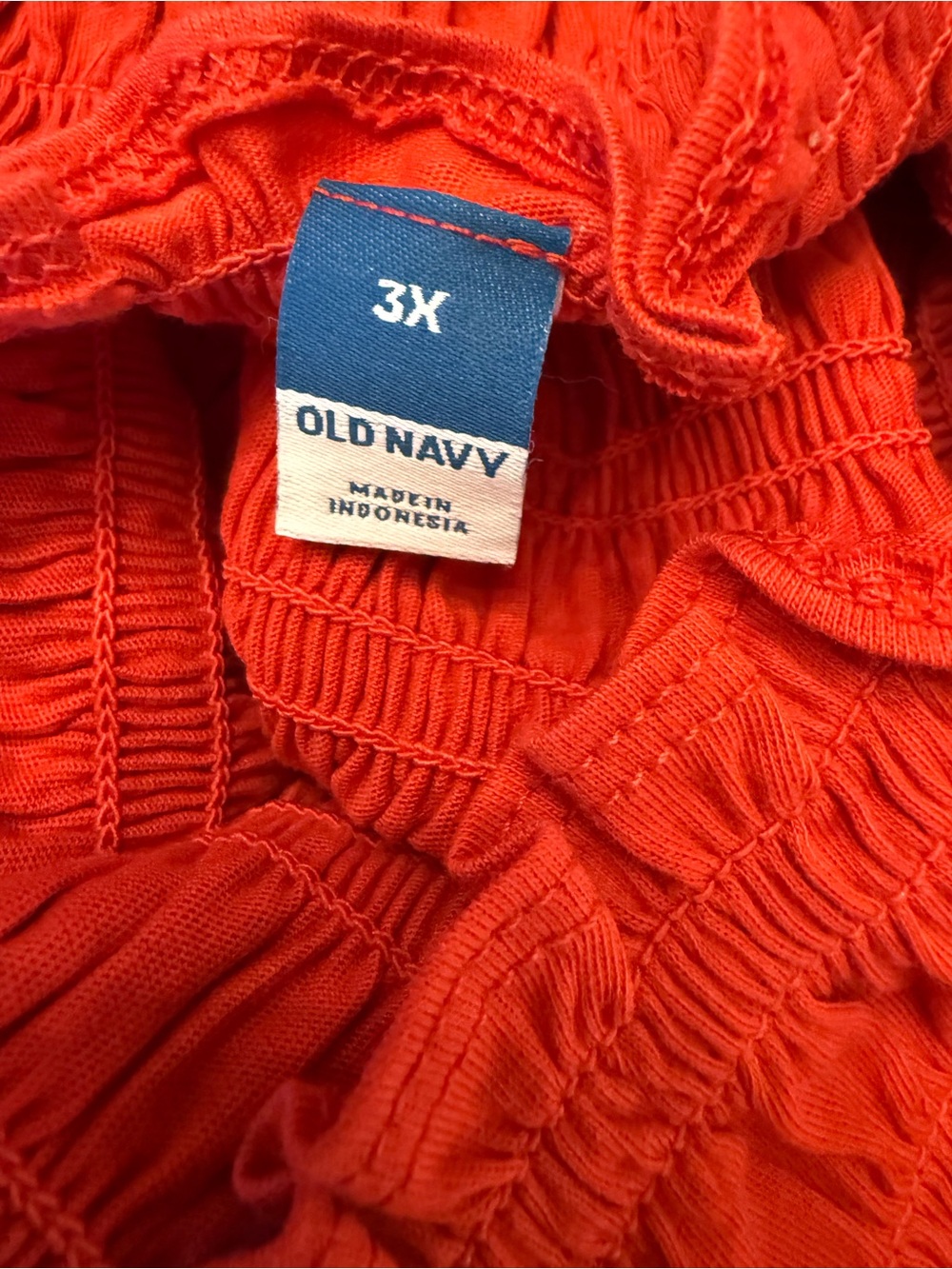 Old Navy Red Ruffled Smocked Tank Top - Picture 3 of 5